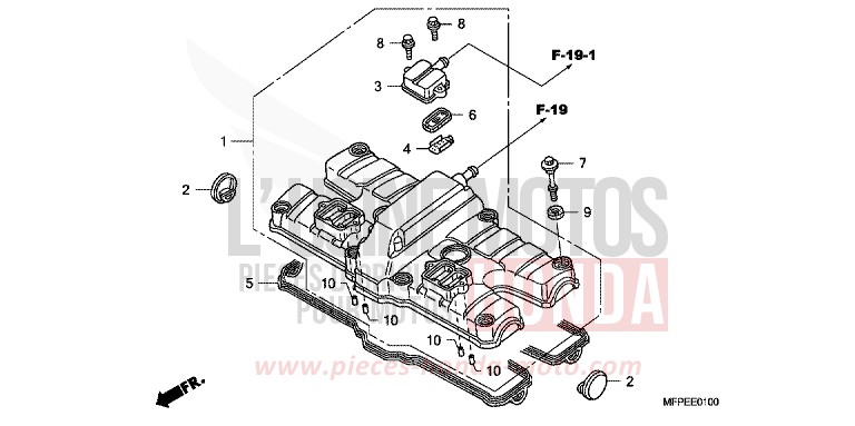 ZYLINDERKOPFDECKEL von CB1300 Super Bold'or ABS PEARL SUNBEAM WHITE (NHA66KF) von 2010